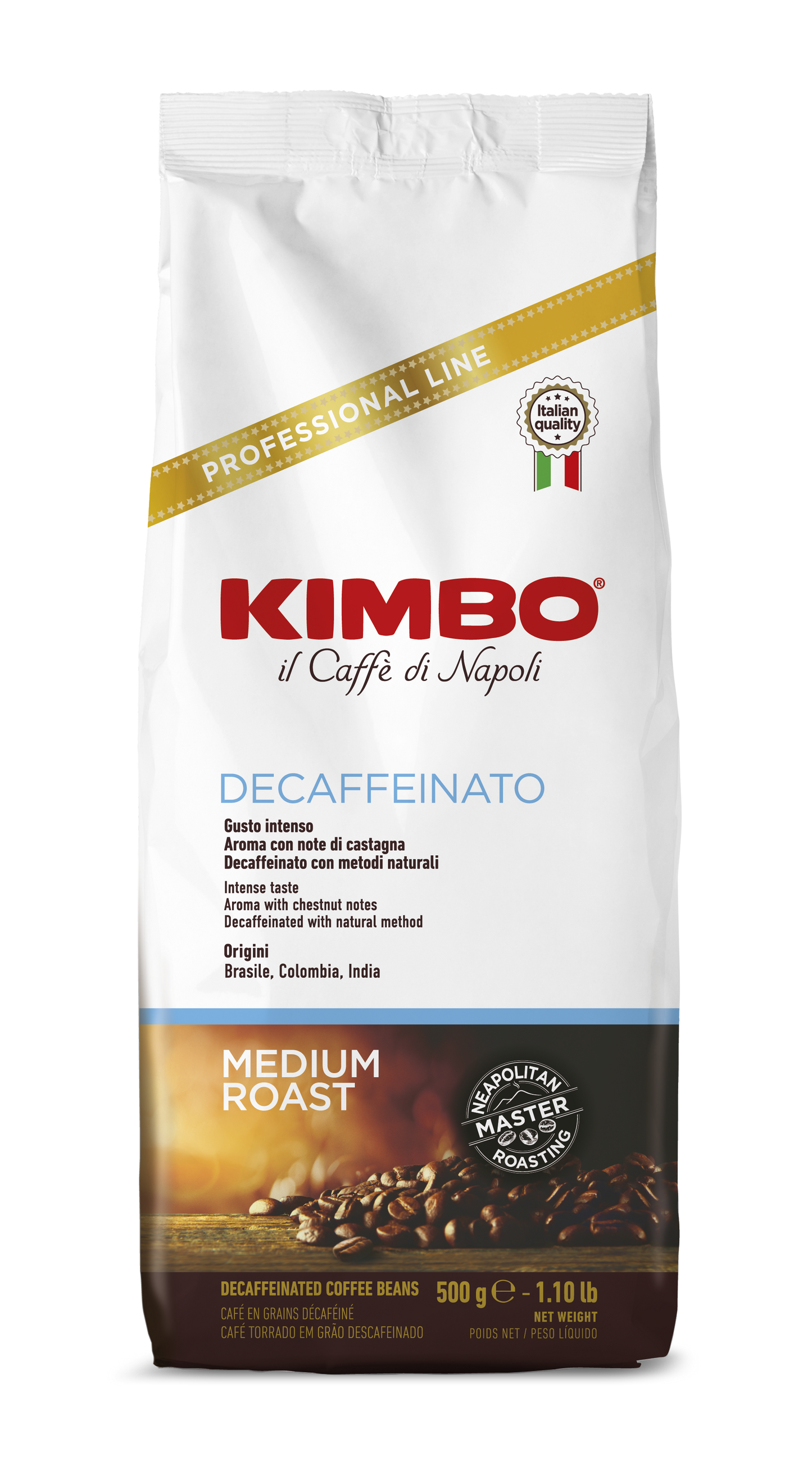 Kimbo Decaffeinated Beans 500g