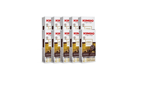 Kimbo 100% Arabica Aluminium Nespresso Compatible Capsules 10x55g